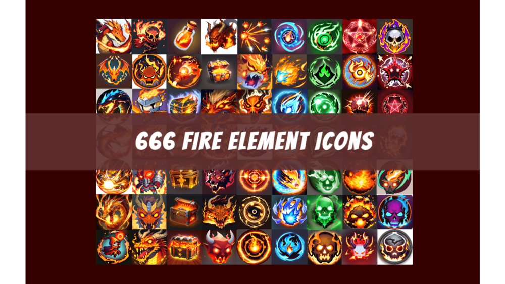 Fire Element Icons 