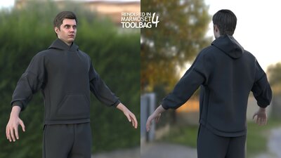 Man - Sport Outfit 3 - Modular - Rigged 