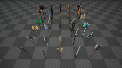 Low Poly - Weapons - Two-Handed 