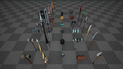 Low Poly - Weapons - Two-Handed 