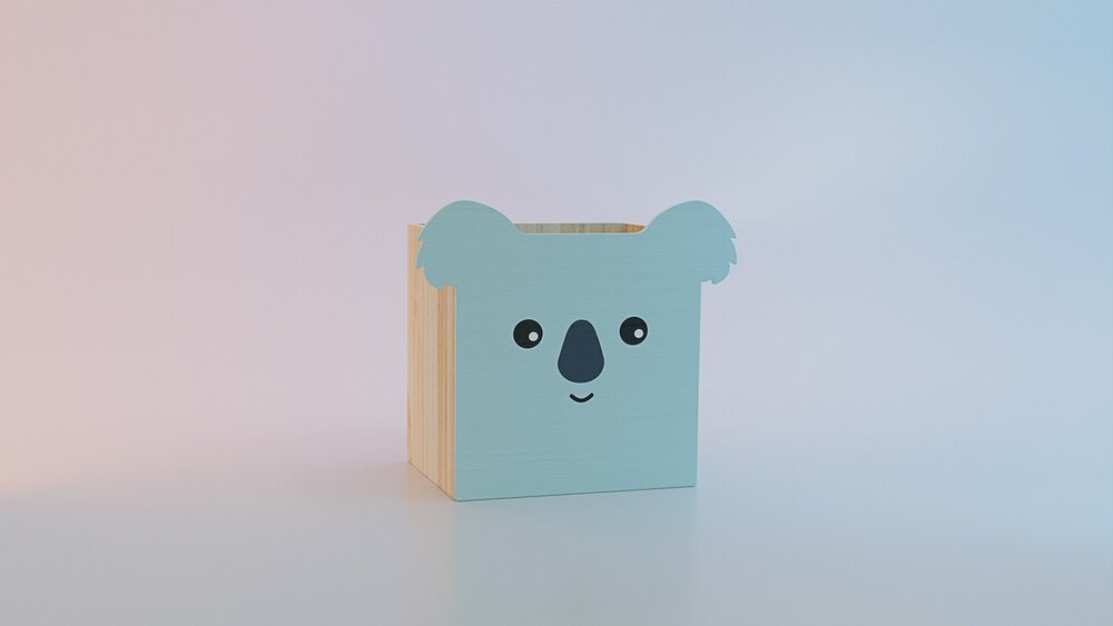 Kids Bookcase - Animal Storage Box 