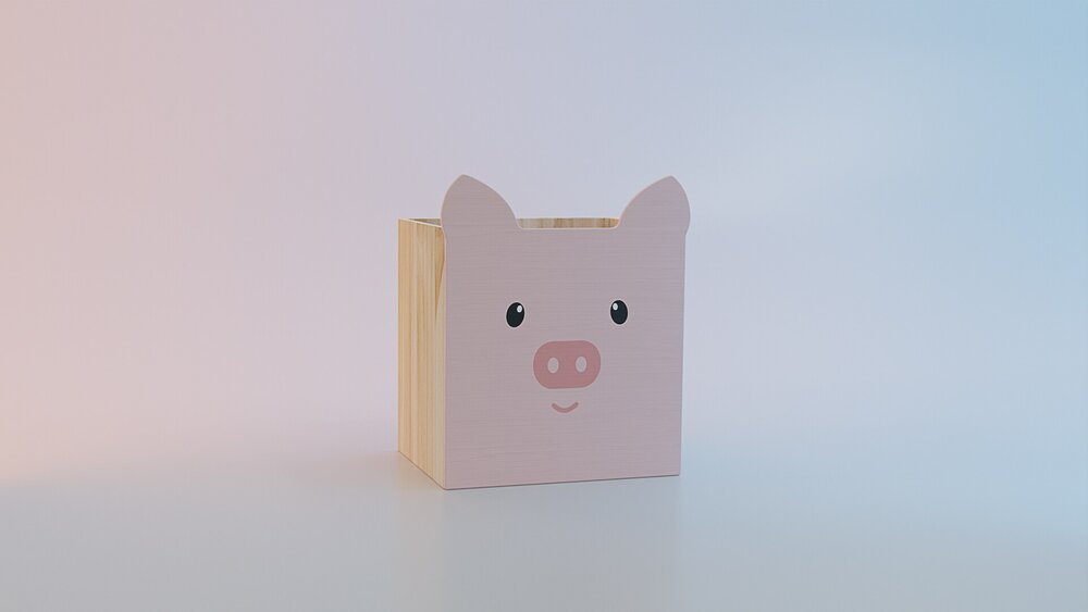 Kids Bookcase - Animal Storage Box 