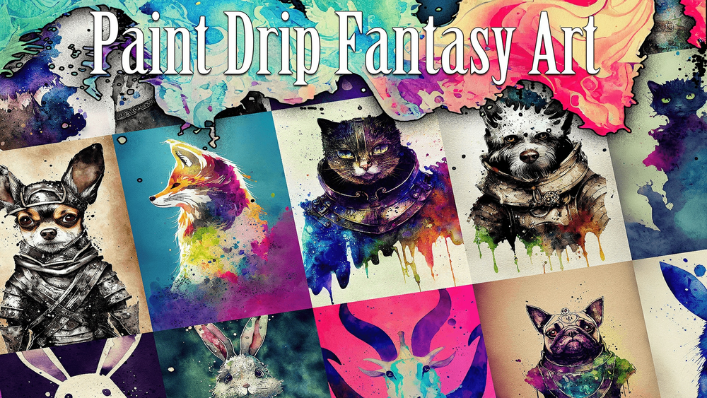 Animals 3 - Fantasy RPG Paint Drip Icons 