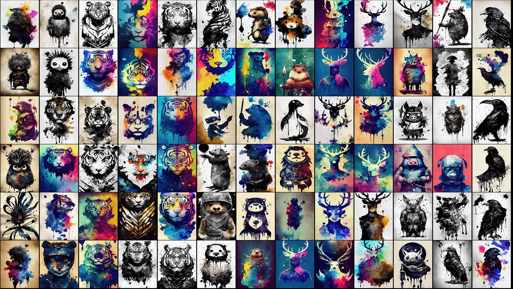 Animals 1 - Fantasy RPG Paint Drip Icons 