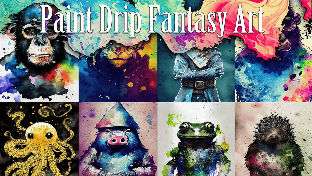 Animals 1 - Fantasy RPG Paint Drip Icons 