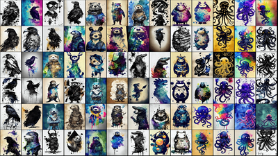 Animals 1 - Fantasy RPG Paint Drip Icons 