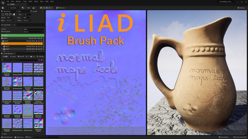 NormalMap Tool Brush Pack for Iliad 