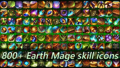 800+ earth mage skill icons 