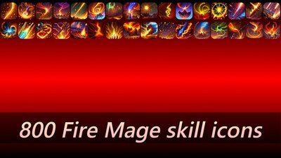 800 Fire Mage skill icons 