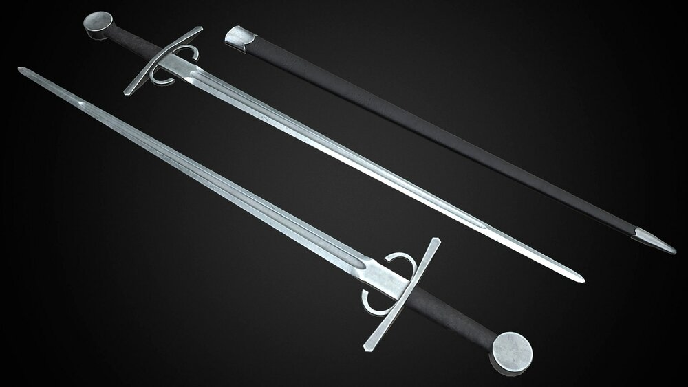 Medieval One Hand Swords with Scabbard Pack 