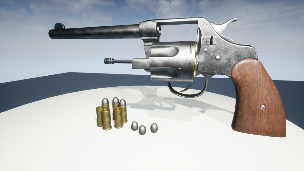 Animated .38 Realistic Revolver 