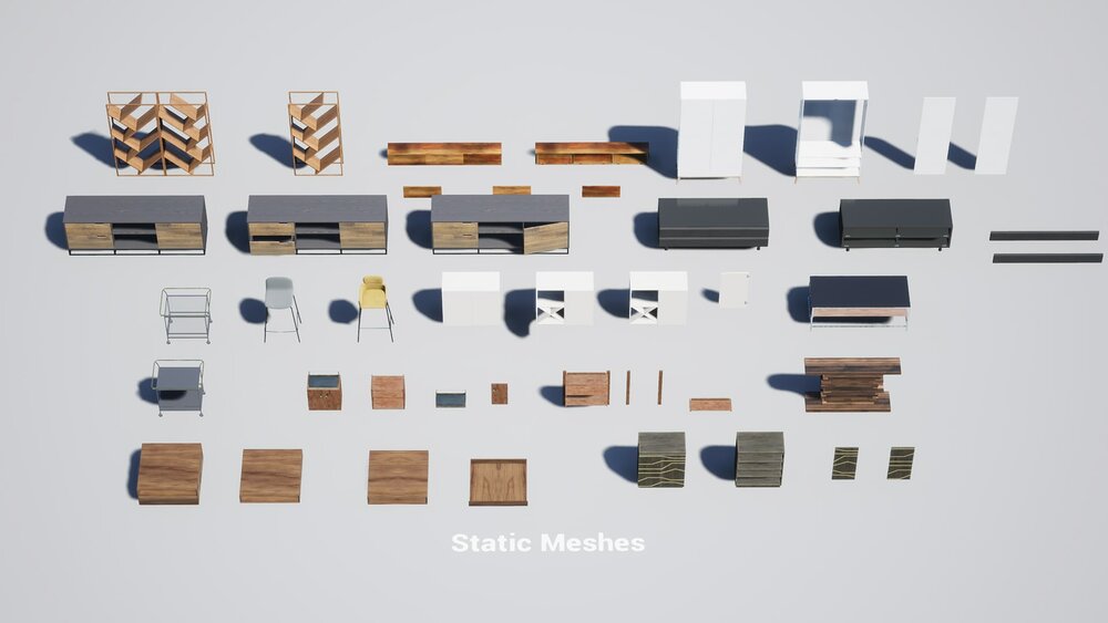 Arch Viz VOL.3 - Shelves and Furniture 