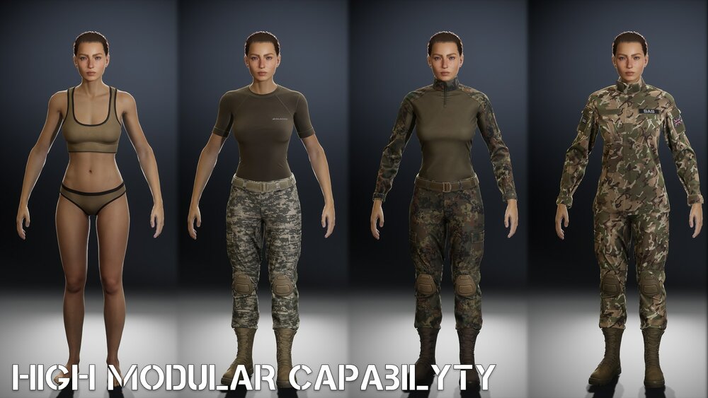 Modular Female Soldier 