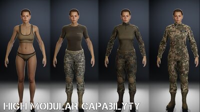 Modular Female Soldier 