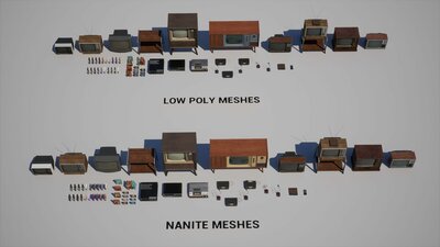 Retro 80's VOL.1 - Electronics (Nanite and Low Poly) 