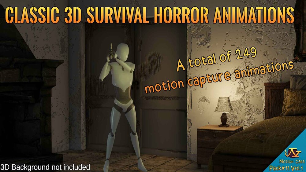 Classic 3D Survival Horror animations (Motion Cast#11 Vol.1) 