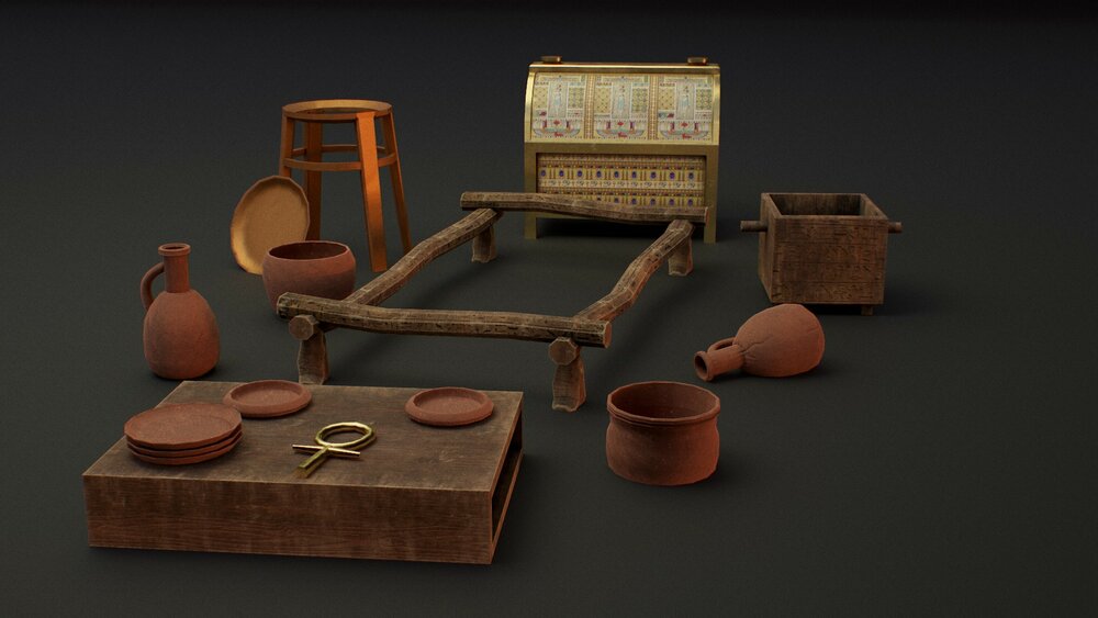 Ancient Egypt Furniture Props 