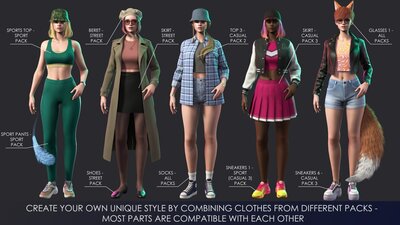 Streetwear Girl 3 (6) - Casual Wear Girls Pack 2 