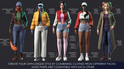 Streetwear Girl 3 (6) - Casual Wear Girls Pack 2 