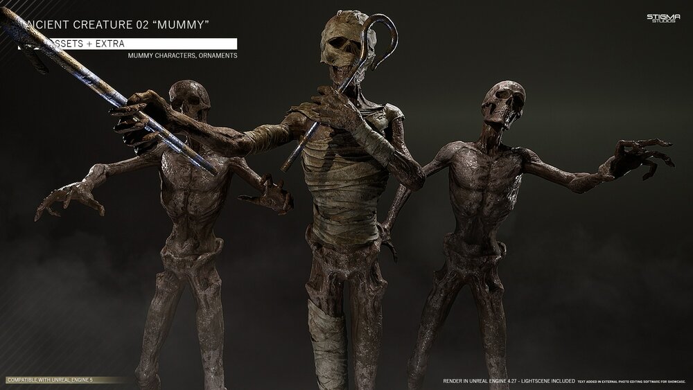 Ancient Creature 02 "Mummy" - Game Assets + Extra 