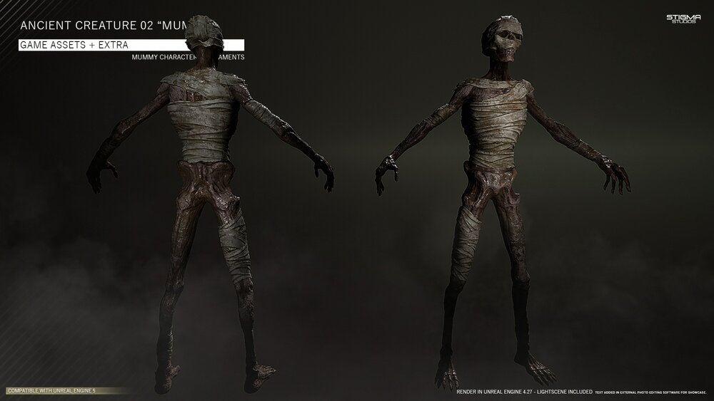 Ancient Creature 02 "Mummy" - Game Assets + Extra 