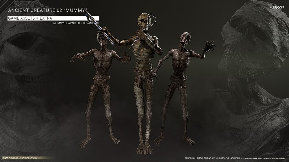 Ancient Creature 02 "Mummy" - Game Assets + Extra 