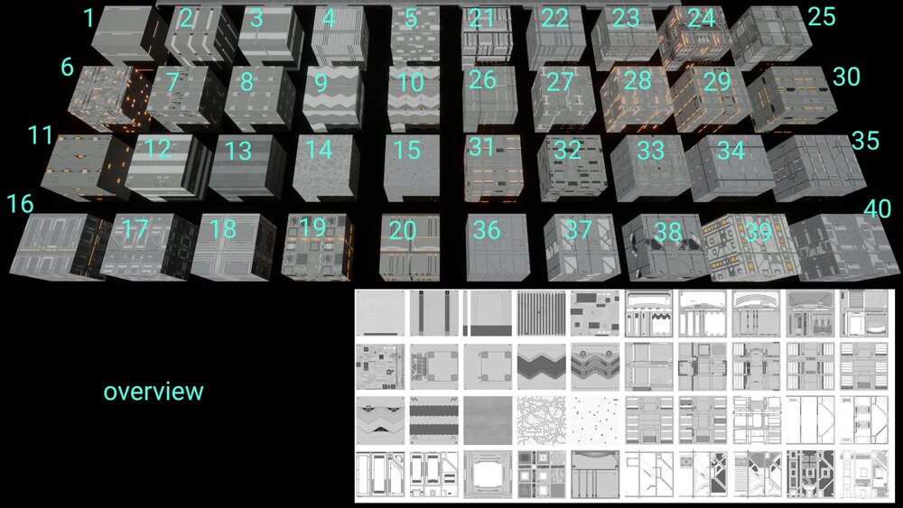 40 Hard Surface Sci-Fi Materials (Vol9b) 