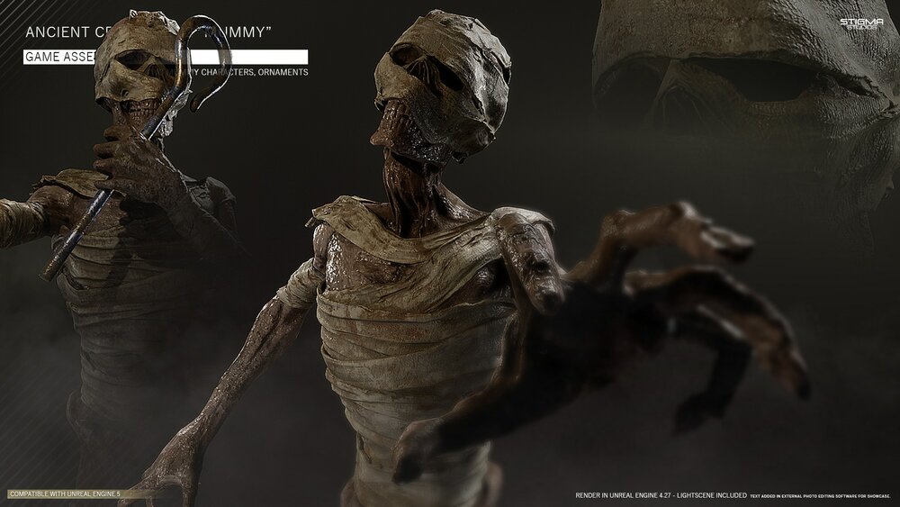 Ancient Creature 02 "Mummy" - Game Assets + Extra 