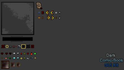 Dark Comic-Book GUI Kit 