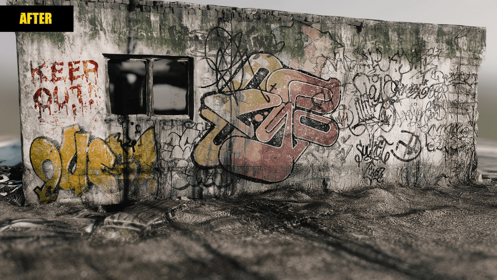 SURVIVAL GAME GRAFFITTI AND DIRT TEXTURE SET 