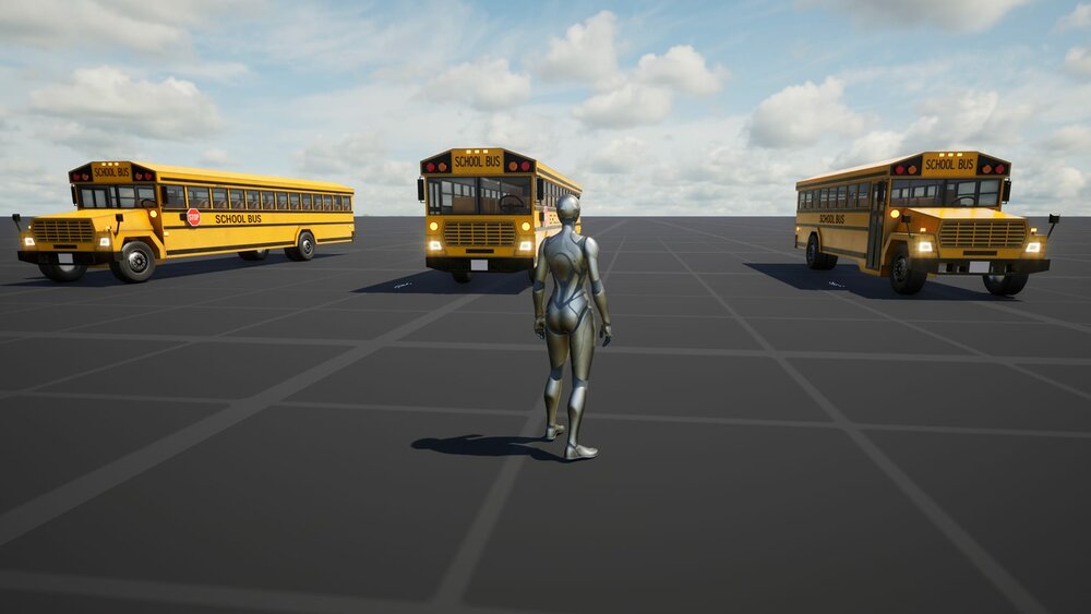 Stylized School Bus 