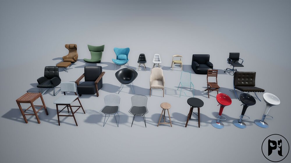 Archviz Chair Pack Vol 02 