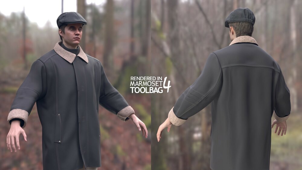 Man - Autumn Outfit 6 - Modular - Rigged 