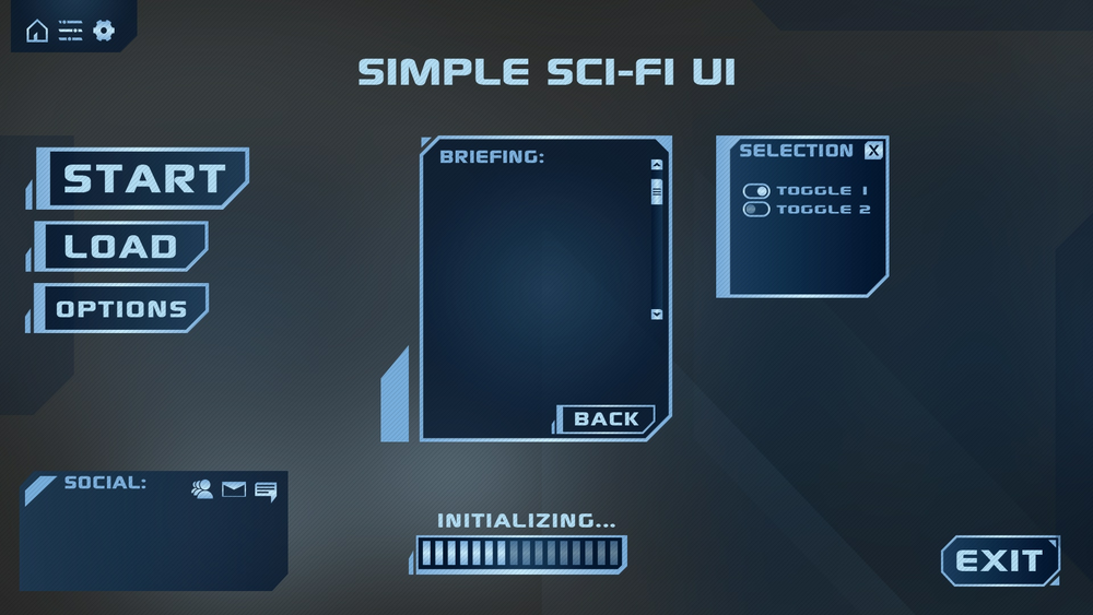 Tech Themed Sci-Fi UI 