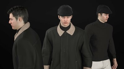 Man - Autumn Outfit 6 - Modular - Rigged 