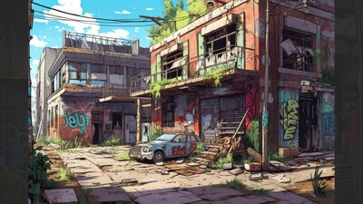 BACKGROUND - Stylized Post Apocalyptic 1 