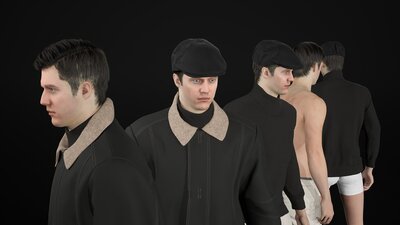 Man - Autumn Outfit 6 - Modular - Rigged 