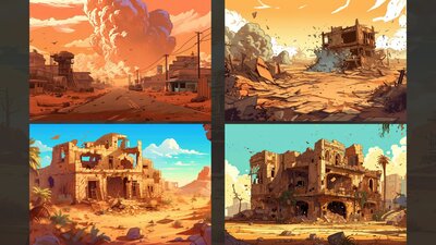 BACKGROUND - Stylized Post Apocalyptic 1 