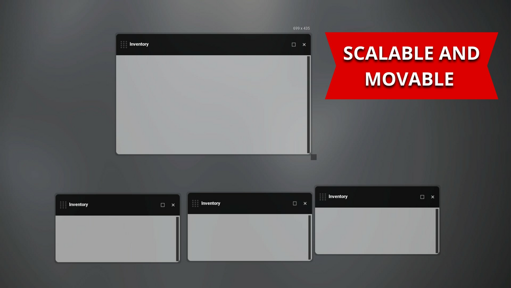 Scalable and Movable Widget X 