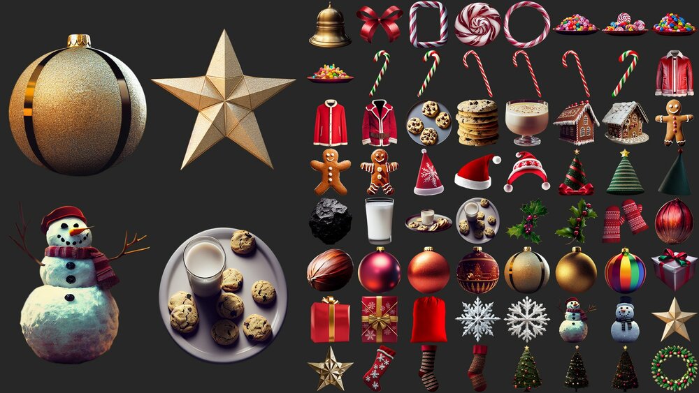 64 Christmas Items 