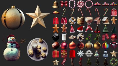 64 Christmas Items 