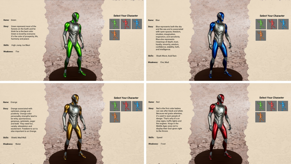 Character Selection Menu 