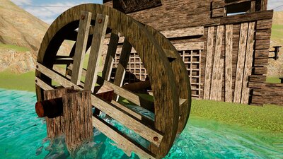 Medieval Rotary Wheel Watermill (03) 