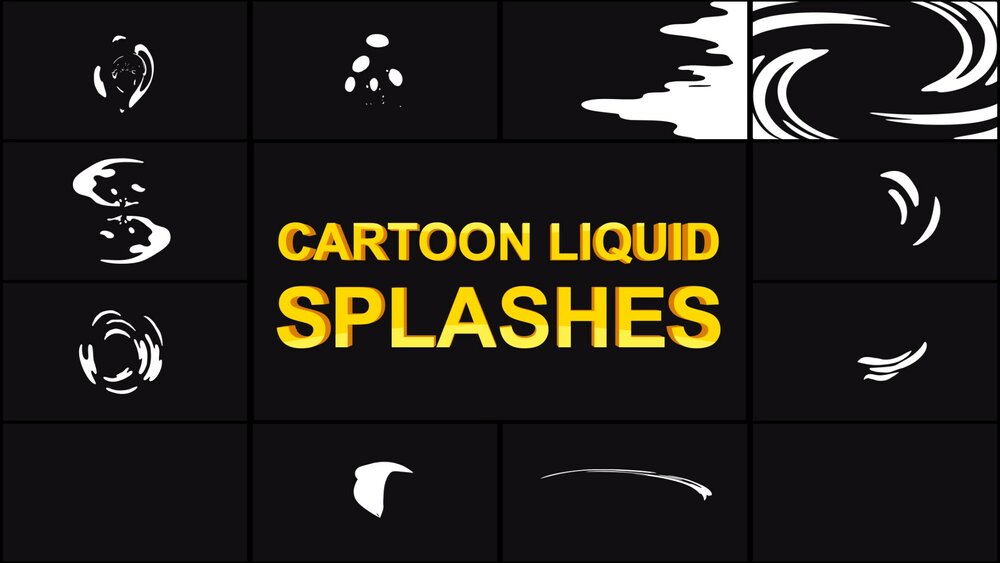 Cartoon Liquid Splashes 