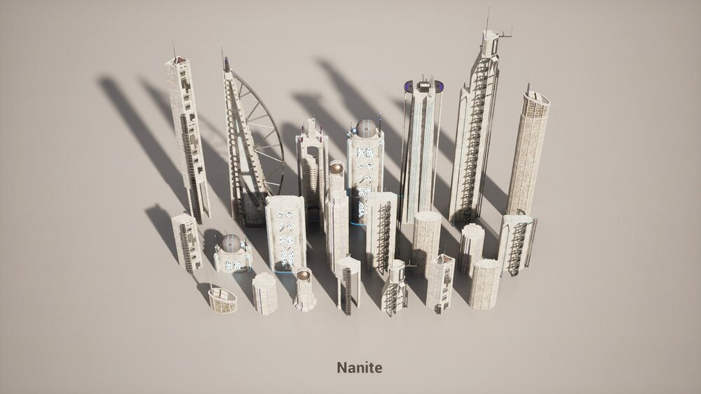 Future City VOL.3 - Background Buildings (Nanite + LP) 