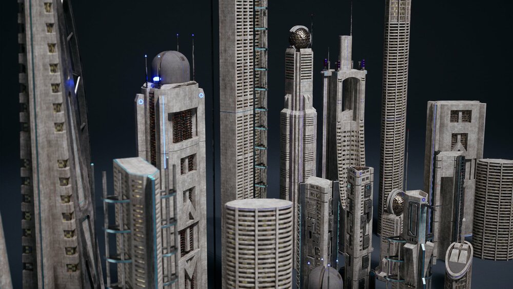 Future City VOL.3 - Background Buildings (Nanite + LP) 