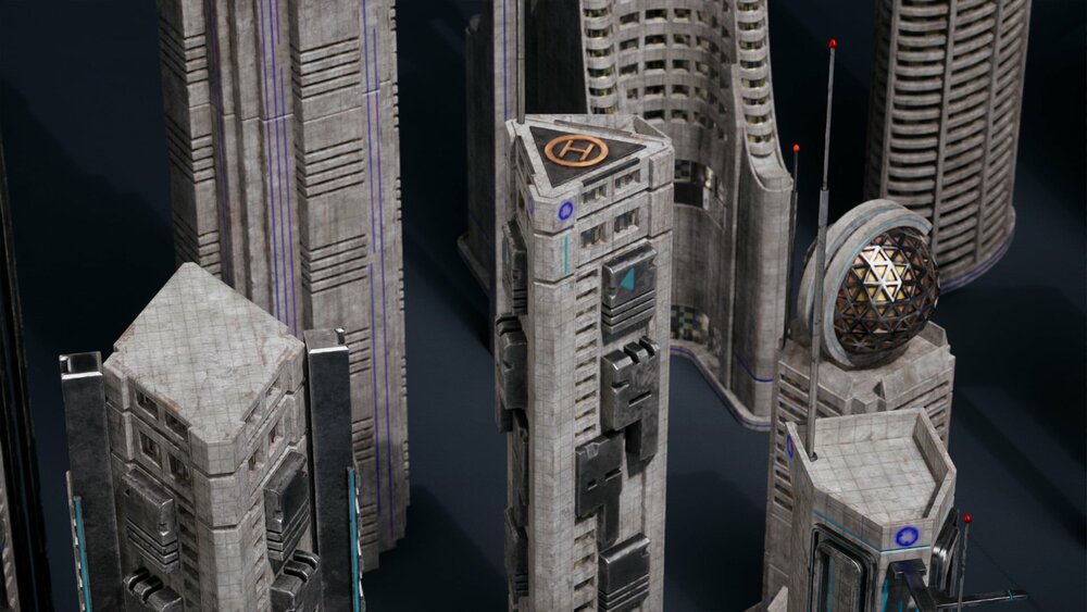 Future City VOL.3 - Background Buildings (Nanite + LP) 