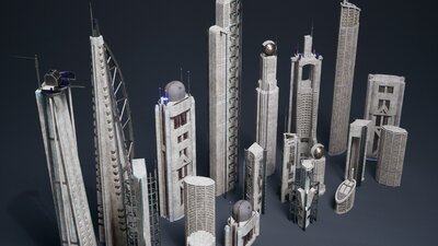 Future City VOL.3 - Background Buildings (Nanite + LP) 