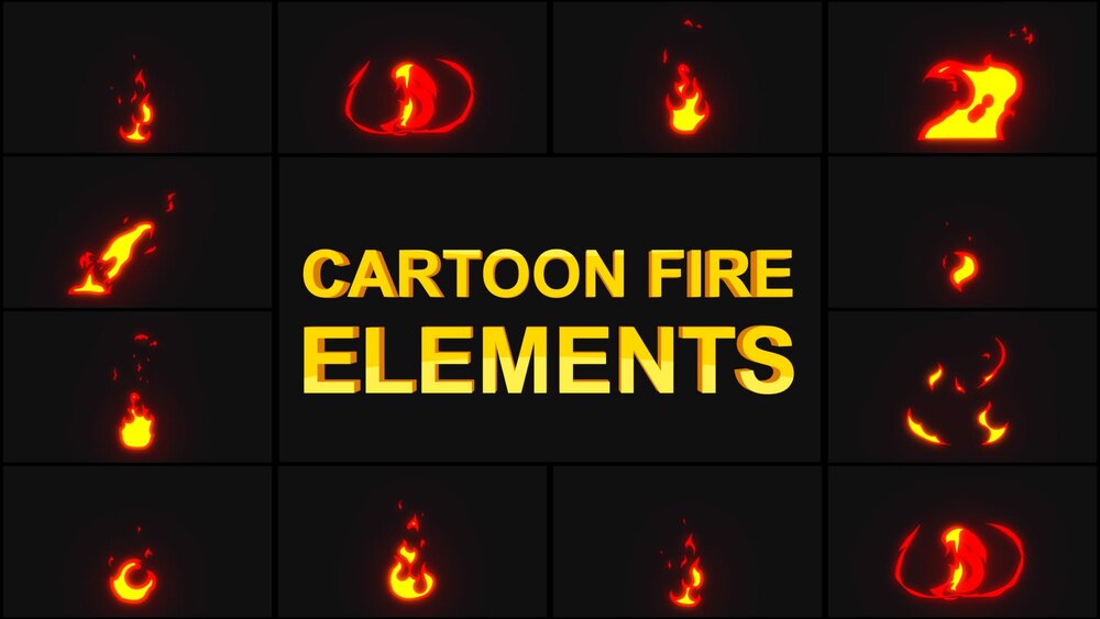 Cartoon Fire Elements 