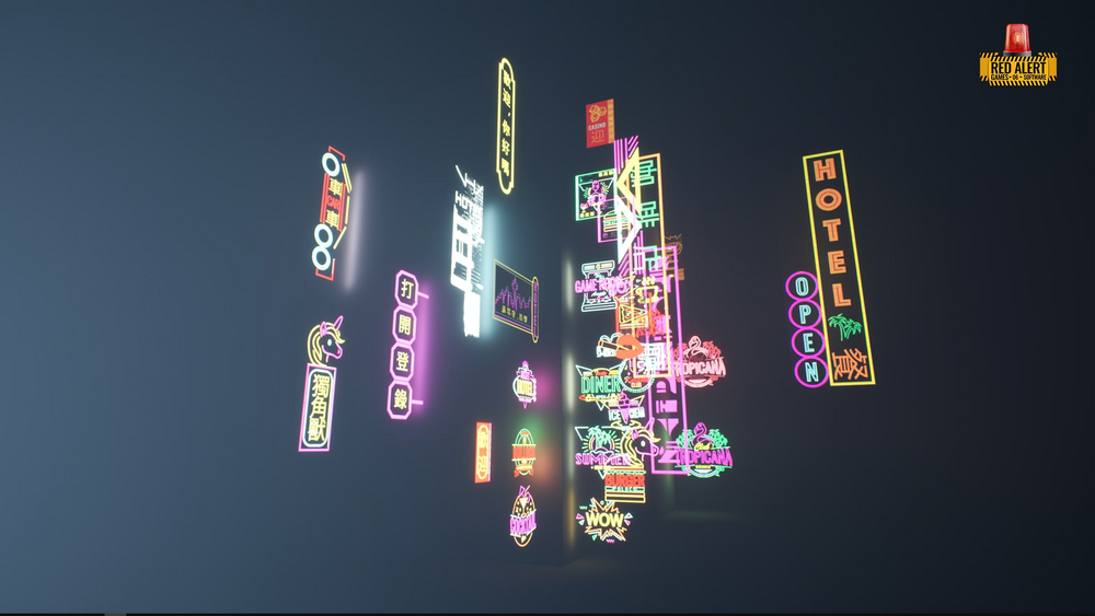 "30" Cyberpunk /Neon Sign Material / Package / AI SOURCES 